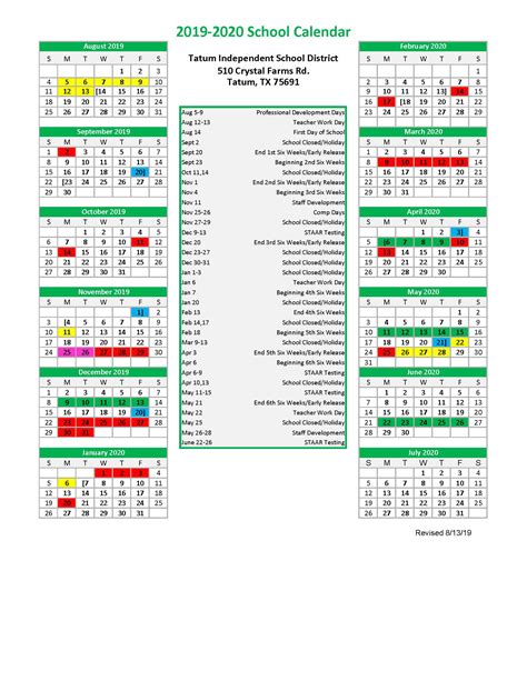 Tatum Isd Calendar